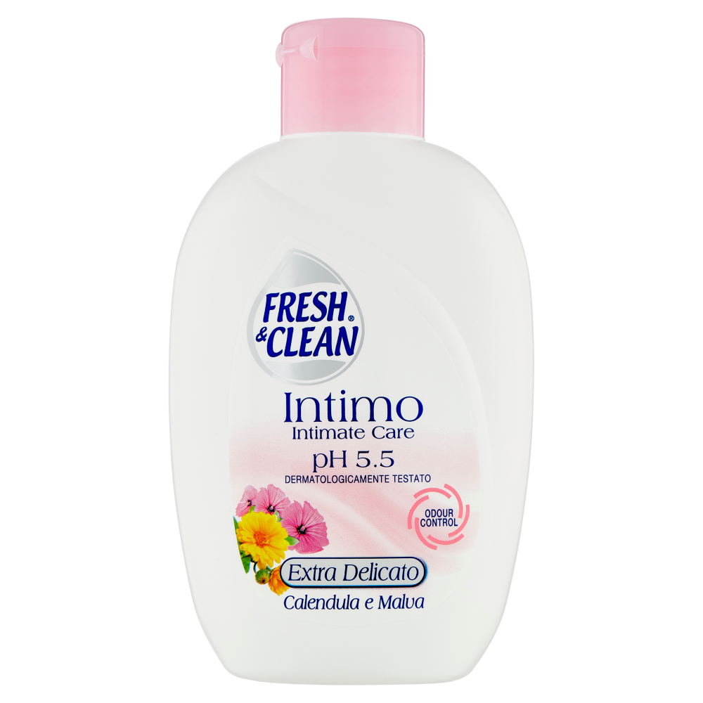 FRESH&CLEAN DETERGENTE INTIMO PH 5.5 ALLA CALENDULA E MALVA EXTRA DELICATO 200 ML.