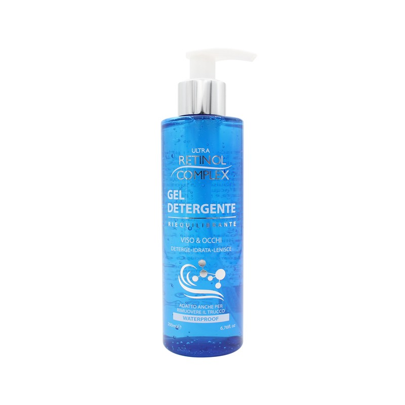 ULTRA RETINOL COMPLEX GEL DETERGENTE RIEQUILIBRANTE VISO E OCCHI ANCHE TRUPPO WATERPROOF 200 ML.
